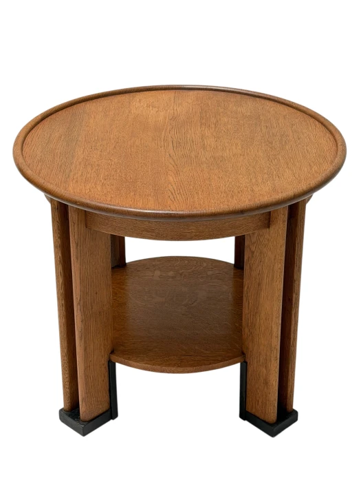 Art Deco Coffee Table by Jan Brunott, Solid Oak, Dutch Design, 1920s